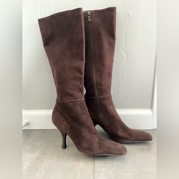 NWOT Prada - tall suede boots - size 39.5 - Picture 1 of 5